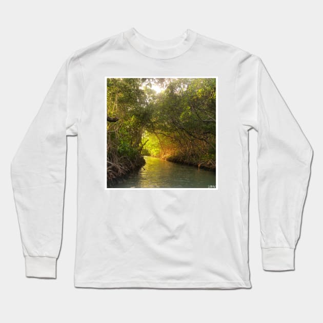 la perguera in puerto rico landscape of wetlands and mangrove ecopop magical photo Long Sleeve T-Shirt by jorge_lebeau